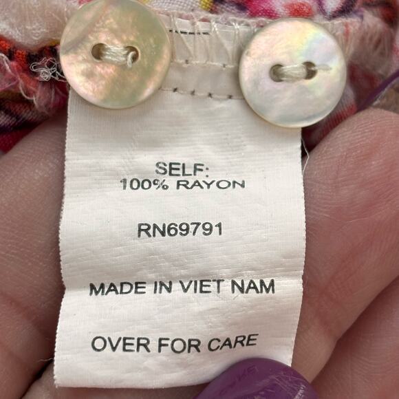 Anthropologie Fig and Flower Women's Tunic Blouse Dress Size 1X Geometric Hi Low - Picture 8 of 11